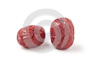 Two dried red dates