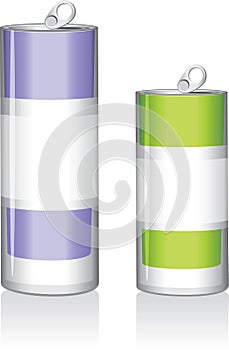 Two drink cans
