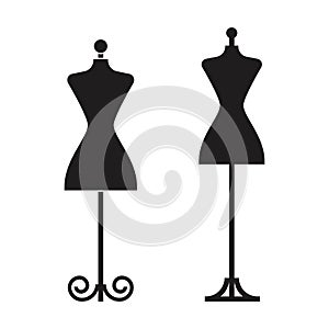 Two dummy dress illustration vector