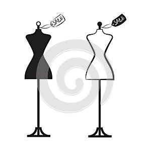 Two dummy dress illustration vector