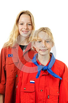 Two Dutch scout girls