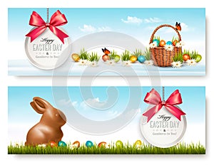 Two Easter banners. Vector