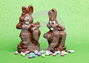 Two easter bunnies