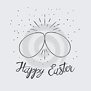 Two Easter eggs cracking each other