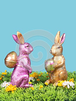 Two easter rabbit