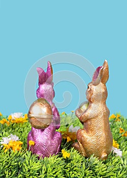 Two easter rabbit