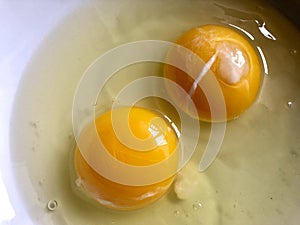 Two egg yolks