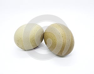 Two Eggs Background White