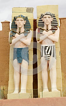 Two Egyptian men statue