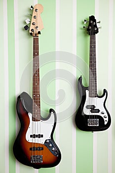 Two electric guitars