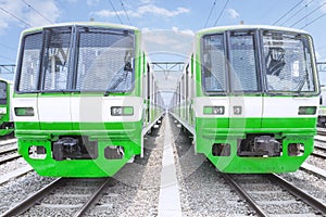 Two electric trains after recondition