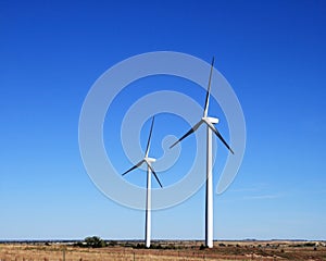 Two electric windmills