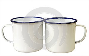 Two Enamel Mugs photo