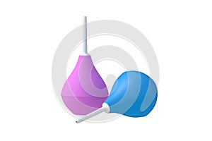 Two enemas isolated on white background.