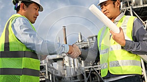 Two engineer oil industry