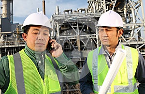 Two engineer oil refinery
