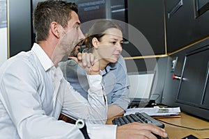 two engineers computer science workers