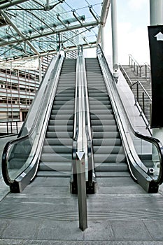 Two escalators photo