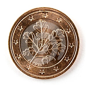 Two Euro cents coin isolated!!