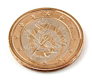 Two Euro cents coin isolated!