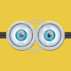Two eyes glasses or goggles. Vector illustration photo