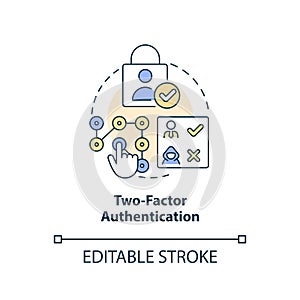 Two factor authentication concept icon