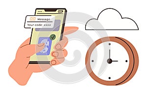 Two-Factor Authentication with Fingerprint, Mobile Code Verification, and Cloud Connectivity