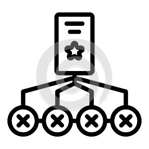Two factor authentication icon outline vector. Verification password