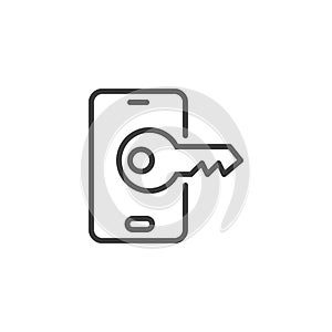 Two-factor authentication line icon