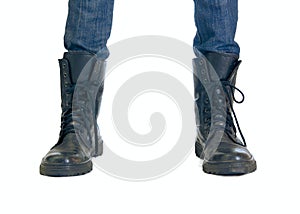 Two feet in big boots