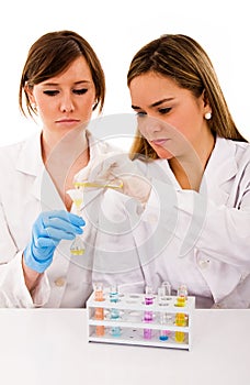 two female scientists