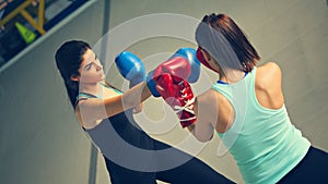 Two Females Sparring