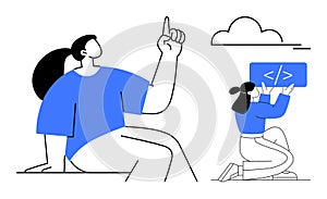 Creative collaboration on coding ideas with focus on innovation and digital development