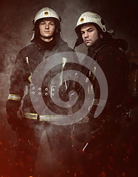 Two firefighters