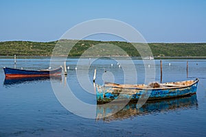 Two fishing boats in the water