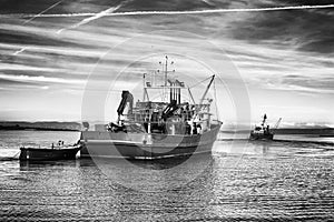 Two fishing trawlers