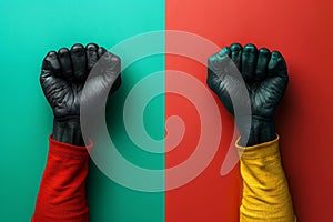 Two Fists, symbolizing the abolition of slavery