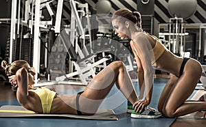 Two fitness woman