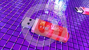 Two flash drives and informational stream