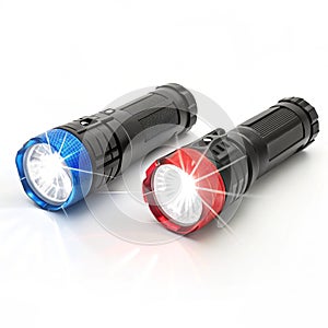 Two forces light effect isolated on white background photo