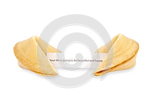 Two fortune cookie with blank slip life prediction