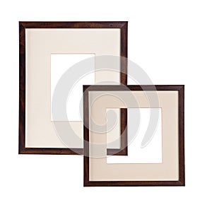 Two frame for picture on white background