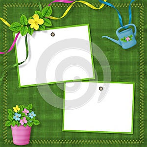 Two frames for greeting or congratulation