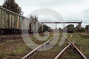 Two freight trains at the platform