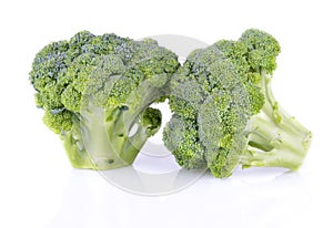 Two fresh broccoli