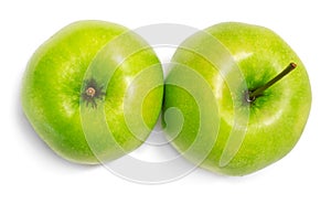 Two fresh green apple photo