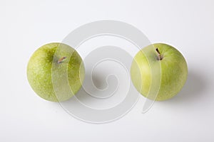 Two fresh green apple