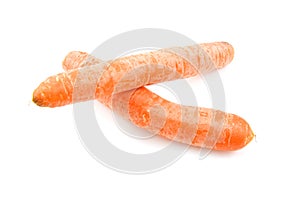 Two fresh orange carrot