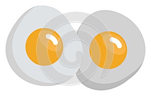 Two fried eggs, icon