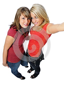 Two friends posing together